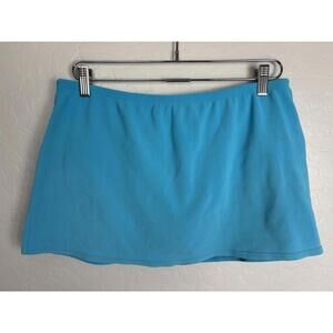 Lands End Swim Skort Bottom Textured 12 Blue 12” Long 1880